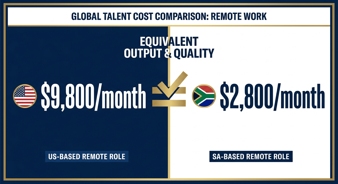 Our Client Was Paying $9,800/Month for a US Controller. Their SA Equivalent Costs $2,800. Same Output. Hero